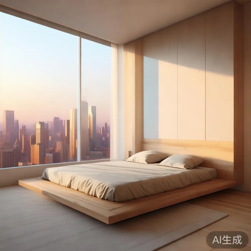 Minimalist Scandinavian bedroom in a Singapore condo