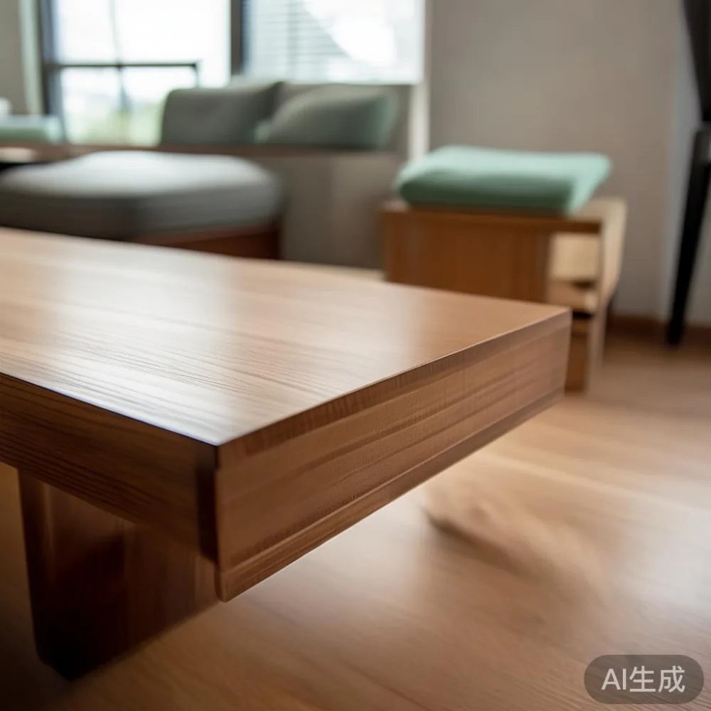 Singapore HDB Minimalist Furniture Matching Tips — close-up of the grain and joinery detail, shallo