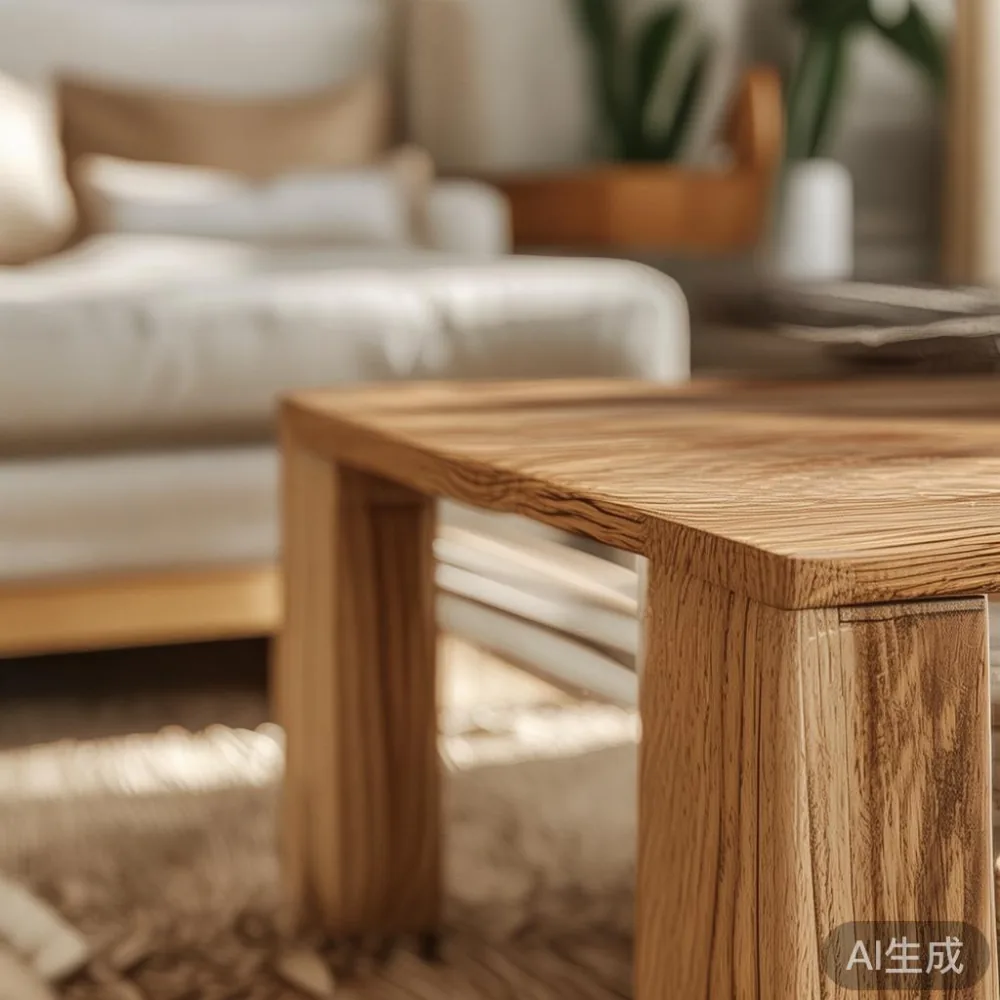 How to Match Scandinavian Furniture to a Warm Minimal Interior Without — close-up of the grain and joinery detail, shallo