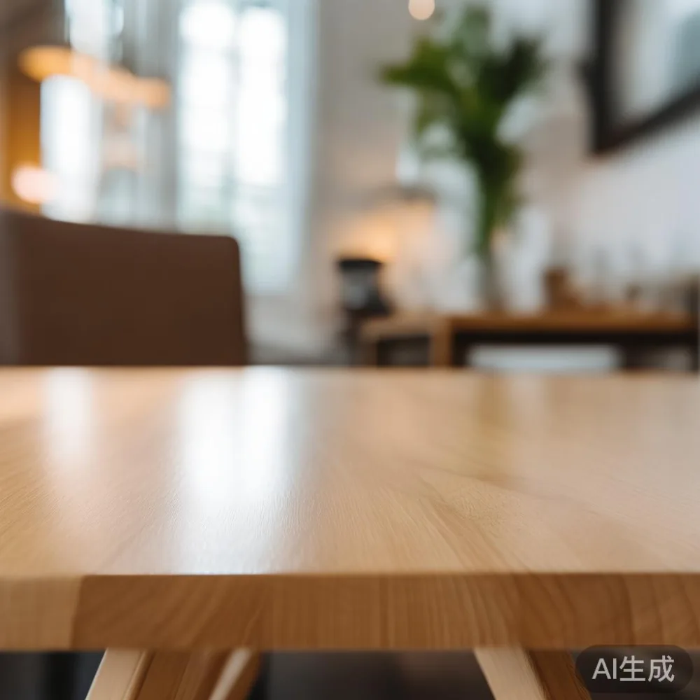 Maintaining Lacquered Furniture in Singapore's Humid Environment — close-up of the grain and joinery detail, shallo