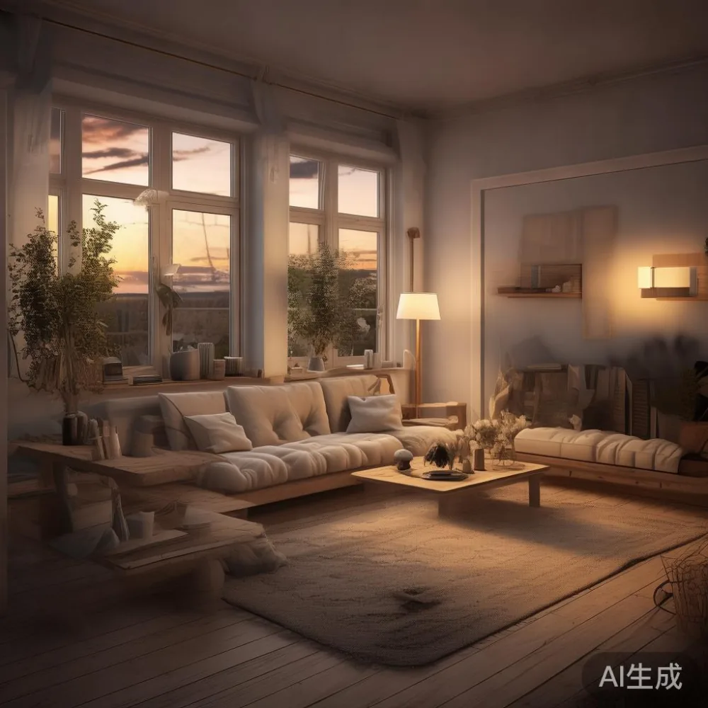 Understanding the Cost Drivers Behind Real Wood Pieces — room setting at dusk with warm lamp light, film 