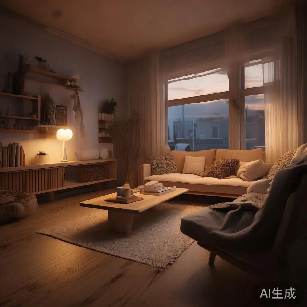 Understanding the Cost Drivers Behind Real Wood Pieces — room setting at dusk with warm lamp light, film 